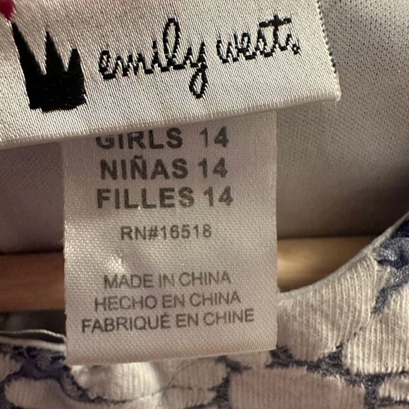 Emily West Girls Floral Pink High Low Hem Dress Size 14 - Picture 3 of 3